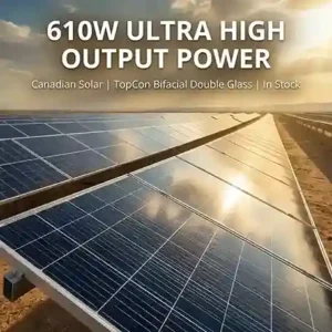 Canadian Solar TopCon, Bifacial Double Glass, 610W