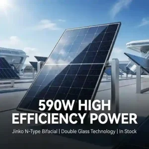 Jinko N-Type Bifacial, Double Glass, 590W
